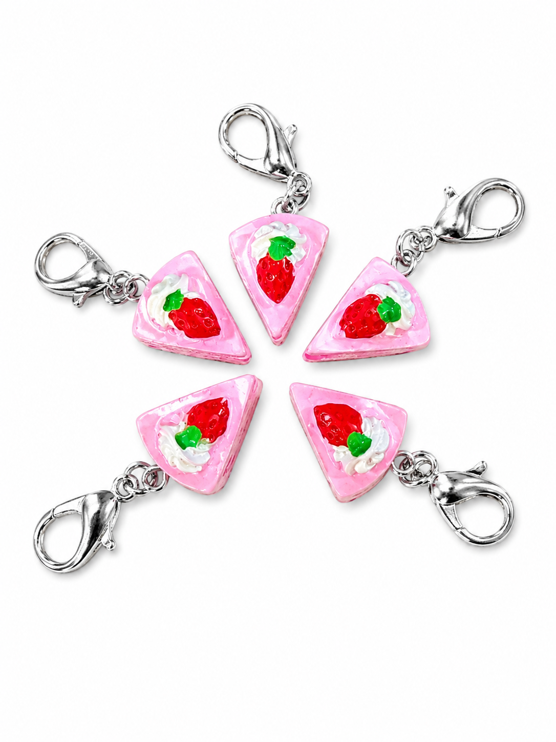 Strawberry Cheesecake Stitch Markers