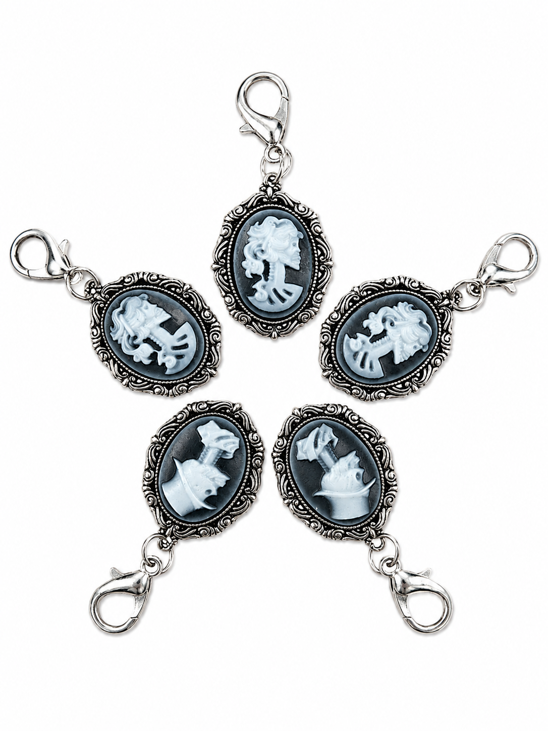 Skeleton Silhouette Stitch Markers
