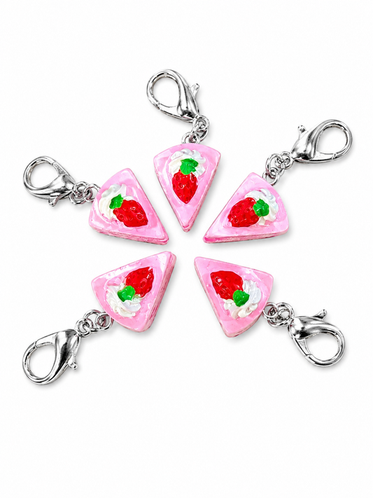 Strawberry Cheesecake Stitch Markers