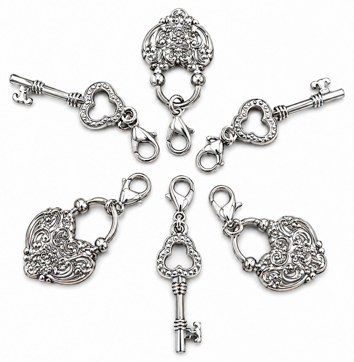 Heart Lock and Key Stitch Markers