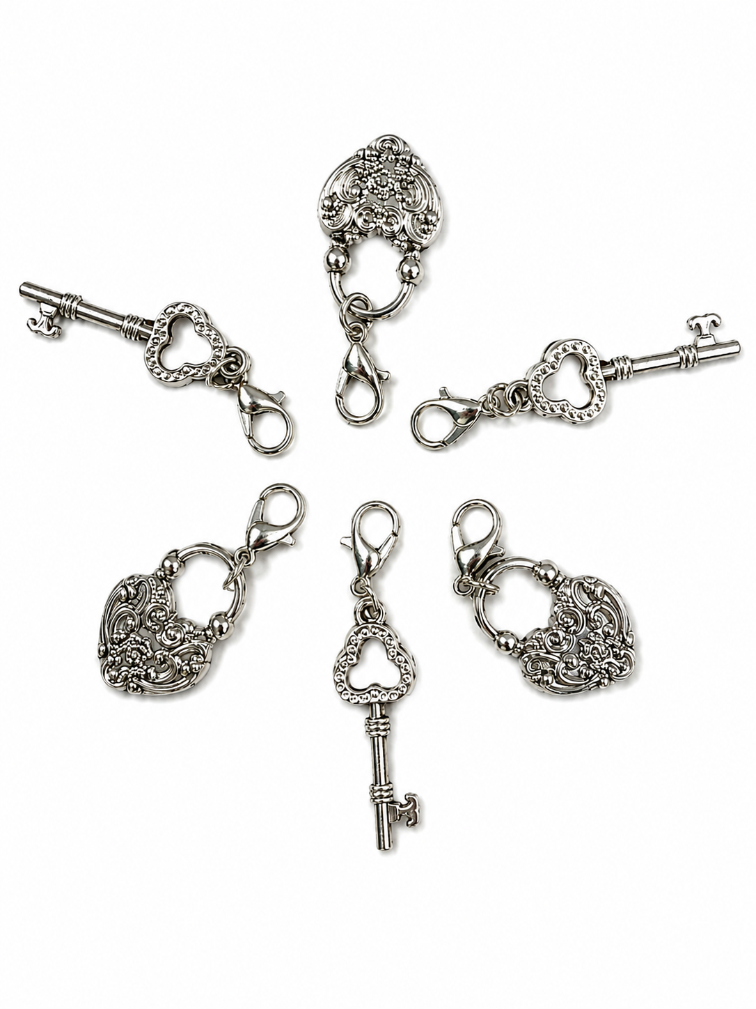 Heart Lock and Key Stitch Markers